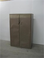 42.5"x 65"x 19.5" Vtg Metal Two Door Cabinet