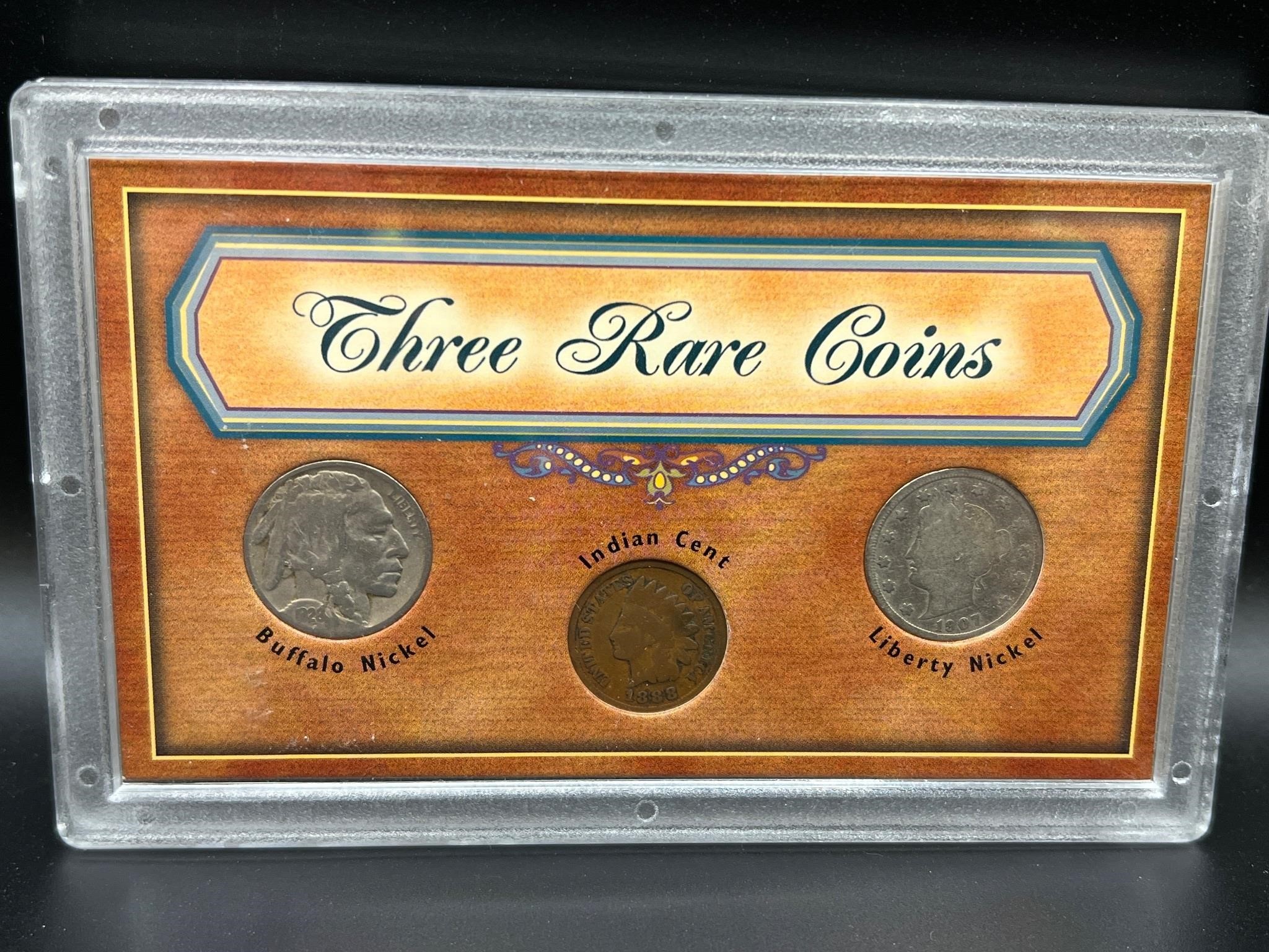 3 rare coin set liberty nickel indiant cent buffal