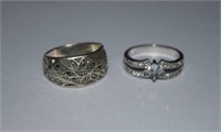 Two Sterling Silver Rings