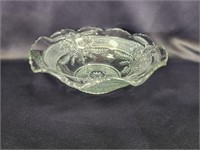 EARLY INDIANA GLASS CLEAR BOWL NARCISSUS SPRAY ...