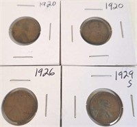 2 - 1920, 1926 & 1029 S Lincoln Wheat Pennies