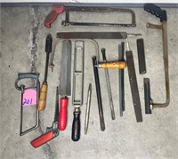 Various Saws and files