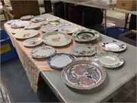 Box Lot of Assorted China Plates