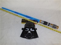 Star Wars Darth Vader Mask & Lightsaber that