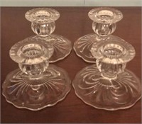 Cambridge caprice clear candle holders