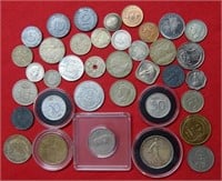 Grab Bag of Foreign Coins - Some Silver