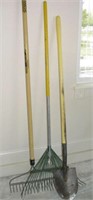 Yard Tools- Group C - Rake,Shovel,& Garden Rake