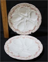 Pair Matching Limoges Oyster Plates