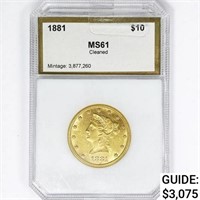 1881 $10 Gold Eagle PCI MS61