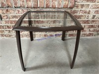 Brown Jordan Indoor/Outdoor Glass Top Side Table
