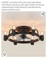 NEW Industrial Rustic Small Ceiling Fan & Lights