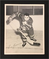 1945-54 Quaker Hockey Photo Leo Boivin