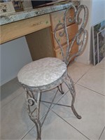 DRESSING TABLE CHAIR ANTIQUED FINISH