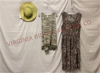JCP Hat, Wallflower M Shirt & Erika XL Dress