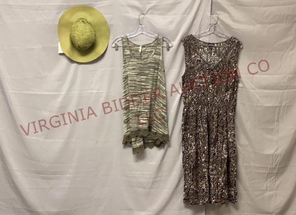 JCP Hat, Wallflower M Shirt & Erika XL Dress