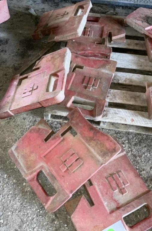 6 IH Stamped tractor weights