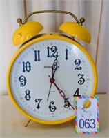 Oversized Yellow Alarm Clock