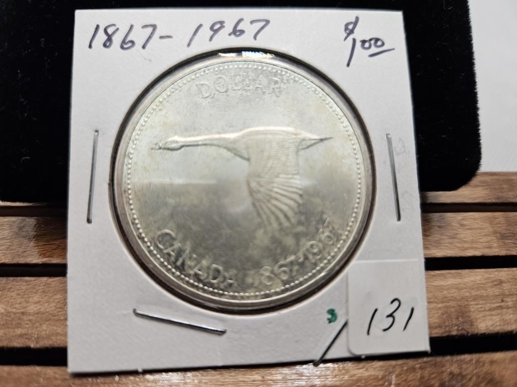 1-1867-1967 SILVER DOLLAR IN MINT CONDITION