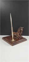 Vintage Hardwood Figural Horse Equestrian Pen