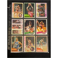 (9) 1980's Basketball Star Cards