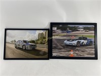 (2) Framed Racecar Wall Decor