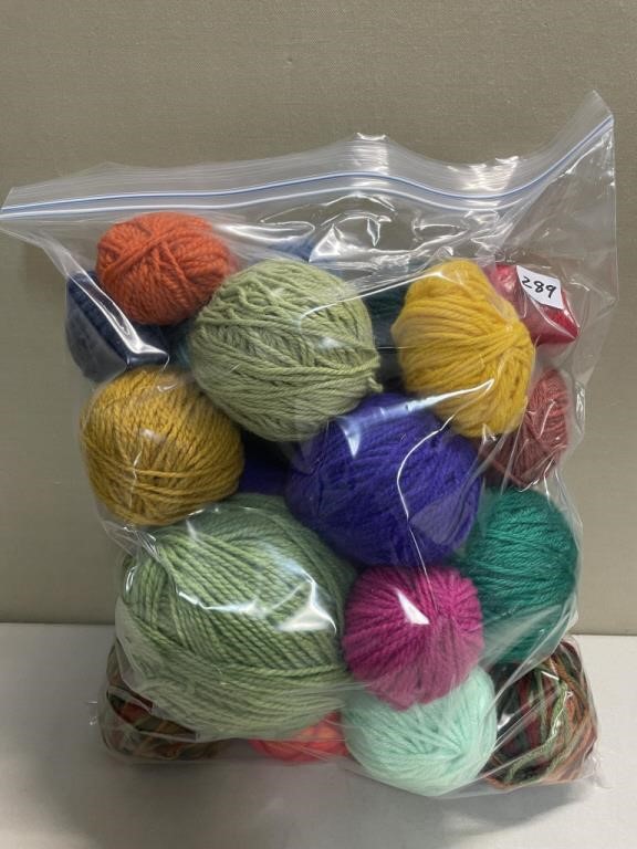 BAG OF COLORFUL YARN