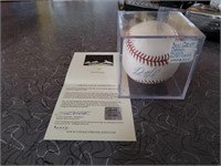 Autographed baseball-Destin Hood