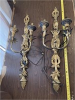 2 electric wall sconces