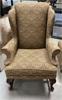 Patterned Wingback Armchair
