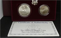 S: 1992 PF OLYMPICS (BASEBALL)  SILVER DOLLAR &