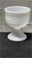 Vintage Milk Glass Pedestal Bowl 5.5" High x 4.5"