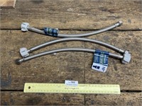 Lot of New 16" Stainless Braided Faucet Connectors