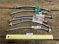 Lot of New 12" Stainless Braided Faucet Connectors