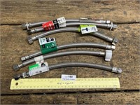 Lot of New 12" Stainless Braided Faucet Connectors
