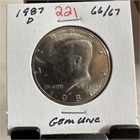 1987-D JFK HALF DOLLAR HIGH GRADE