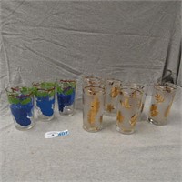 Mid Centry Gold Leaf Tumblers, Others