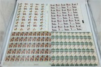 Lot of four sheets of stamps vintage