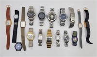 Lot of 16 Interesting Quartz Wristwatches - As Is