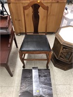 Padded Chair & Small Table