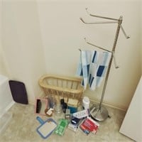 Misc Bathroom items, Towel Stand, Magazine Basket