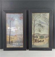 Folk Art Wood framed Prints