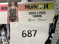 Hurley 2 pc girls swim suit 14/16