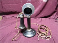 Antique Kellogg candlestick telephone.