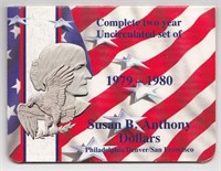 1979-1980 US Susan B Anthony Dollar Set