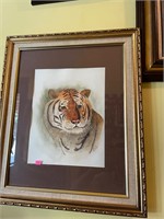 Tiger Painting and Dragonfly Picture