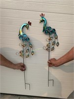 pair of peacock stakes