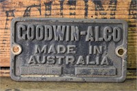 Brass Goodwin Alco Plate Made in Australia SPF60