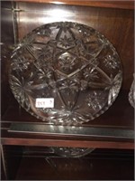 2 Glass Platters & Crystal Covered Dish