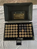 Travel box of 12 ga ammo, mixed loads
