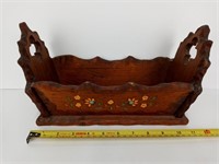 Hand Painted Wooden Flower Basket